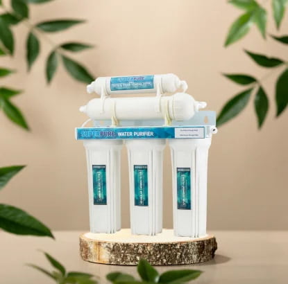 "Under-counter water filtration system with dual-stage purification featuring a Granular Activated Carbon filter, designed for superior taste and water clarity.
