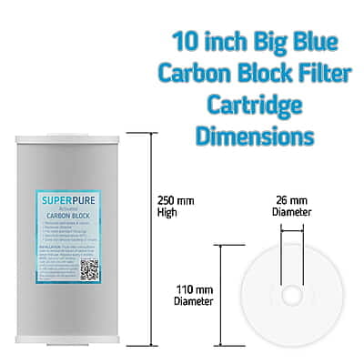 10 inch Big Blue Carbon Block Filter (3 Pack) 10 inch Big Blue Carbon Block Filter (3 Pack)