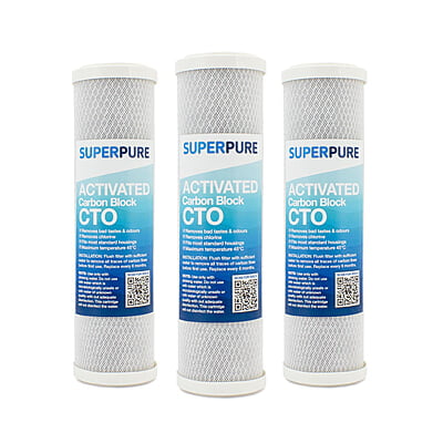 SUPERPURE 10 inch Carbon Block (3-Pack) SUPERPURE 10 inch Carbon Block (3-Pack)