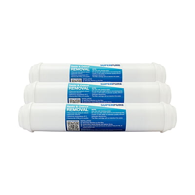 Inline Activated Carbon Filter Element (T33) - (3 Pack)