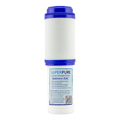 SUPERPURE 10inch Melt Blown Sediment / GAC Combination Filter