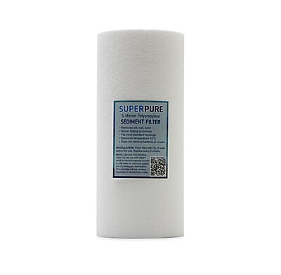 SUPERPURE 10inch Big Blue Melt Blown Sediment Filter - 10 Micron