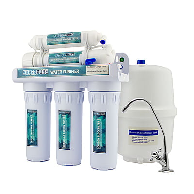 SUPERPURE 50GPD Reverse Osmosis Filtration System - No Booster Pump