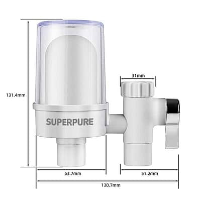 SUPERPURE Basics White Tap-Mounted Filter
