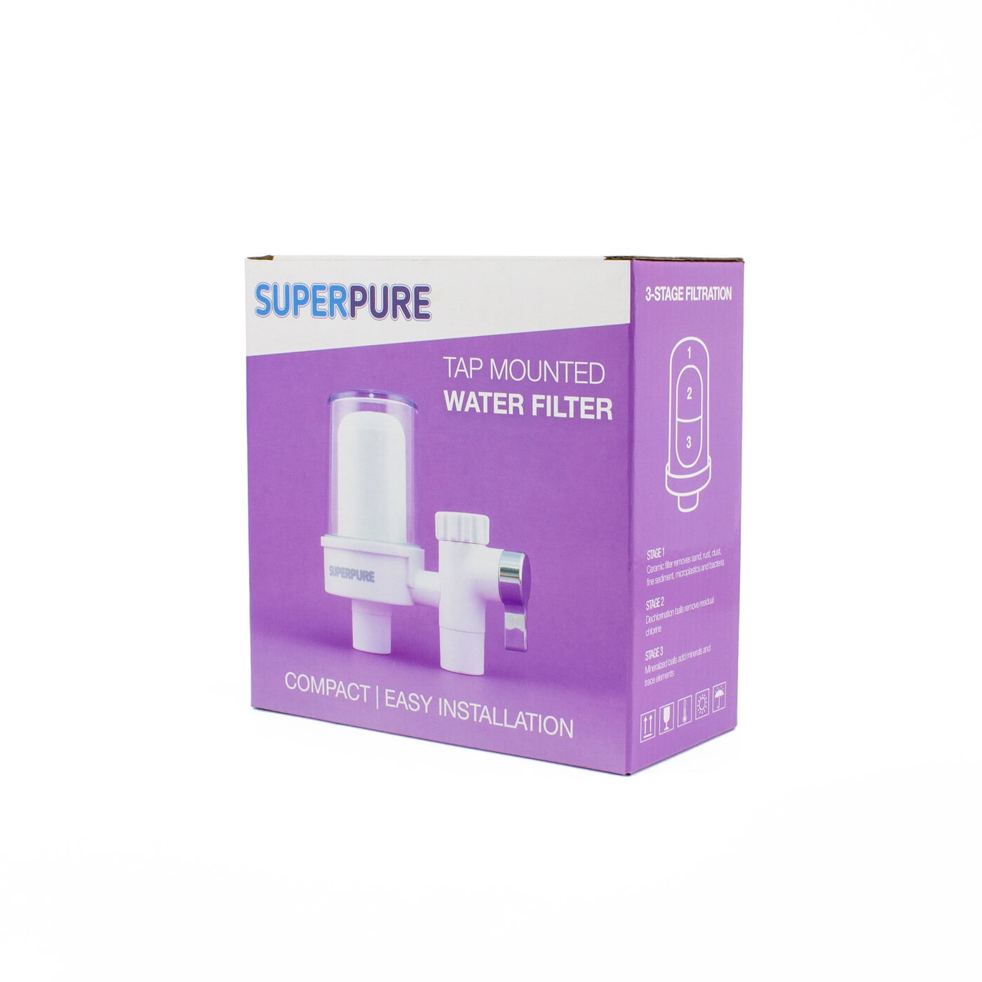 TapMounted Filter Instant Clean Water (Superpure Basics, 3Stage)