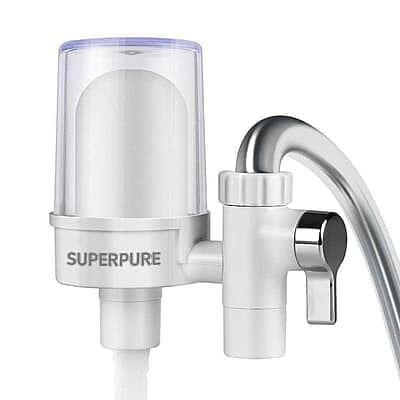 SUPERPURE Basics White Tap-Mounted Filter