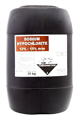 Sodium Hypochlorite (25L/31kg) Polycan