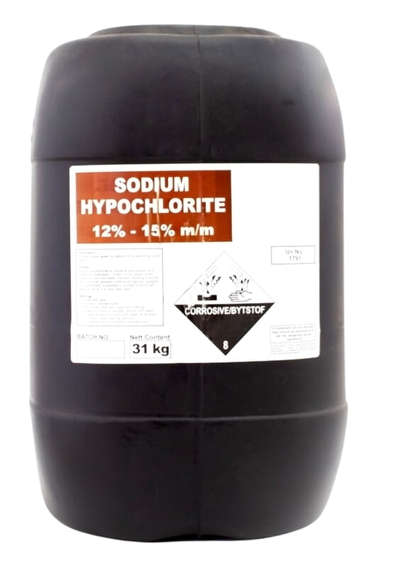 Sodium Hypochlorite (25L/31kg) Polycan